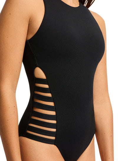 Seafolly Collective Multi Strap One Piece In Black
