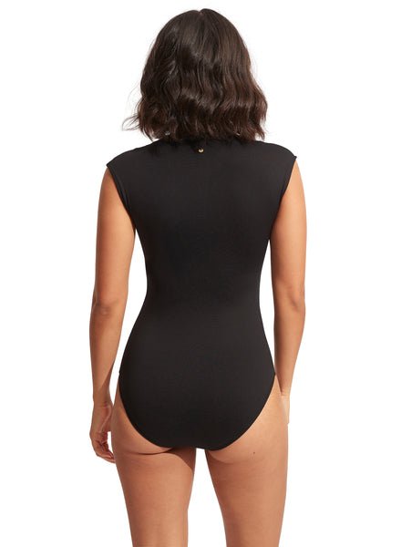 Seafolly Collective Zip Front One Piece - Beach 2 Bar London