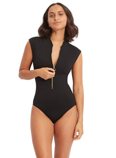 Seafolly Collective Zip Front One Piece - Beach 2 Bar London