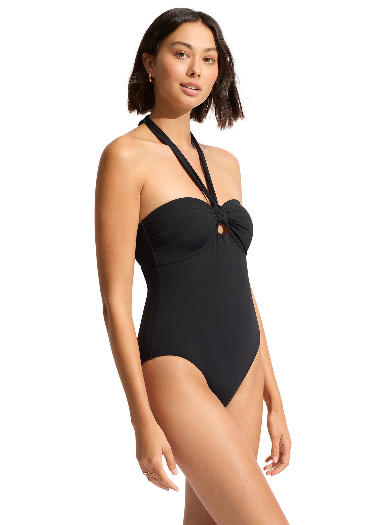 Seafolly Collective Sash Tie One Piece In Black