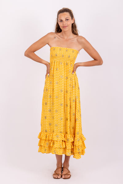 Sundress Pooja Dress In Yellow