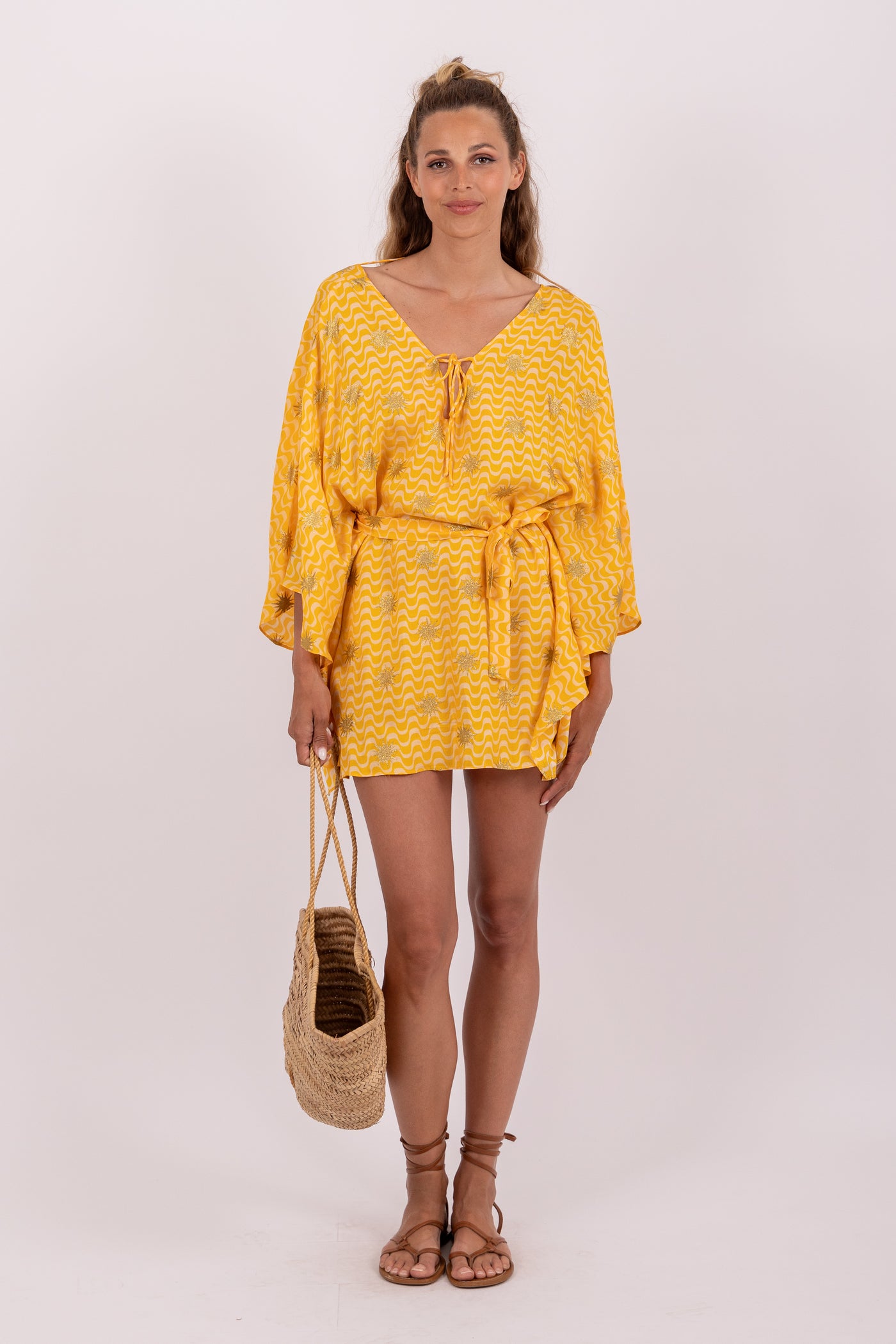 Sundress Lou Lou Kaftan In Yellow