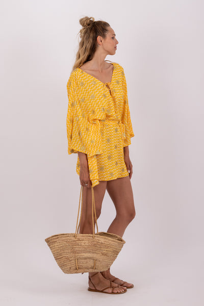 Sundress Lou Lou Kaftan In Yellow