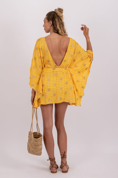 Sundress Lou Lou Kaftan In Yellow