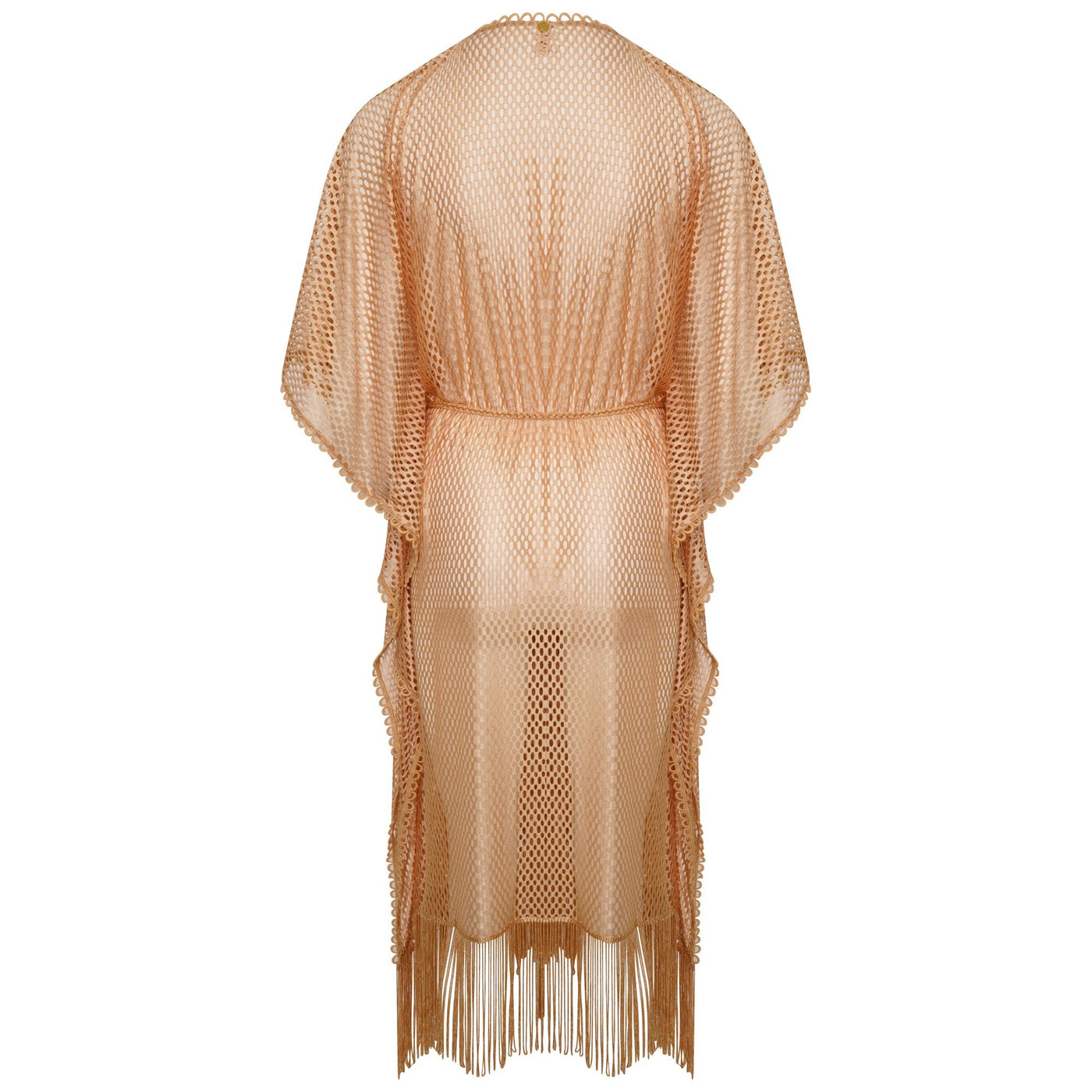 NAIA Rose Gold Mesh Kaftan - Beach 2 Bar London