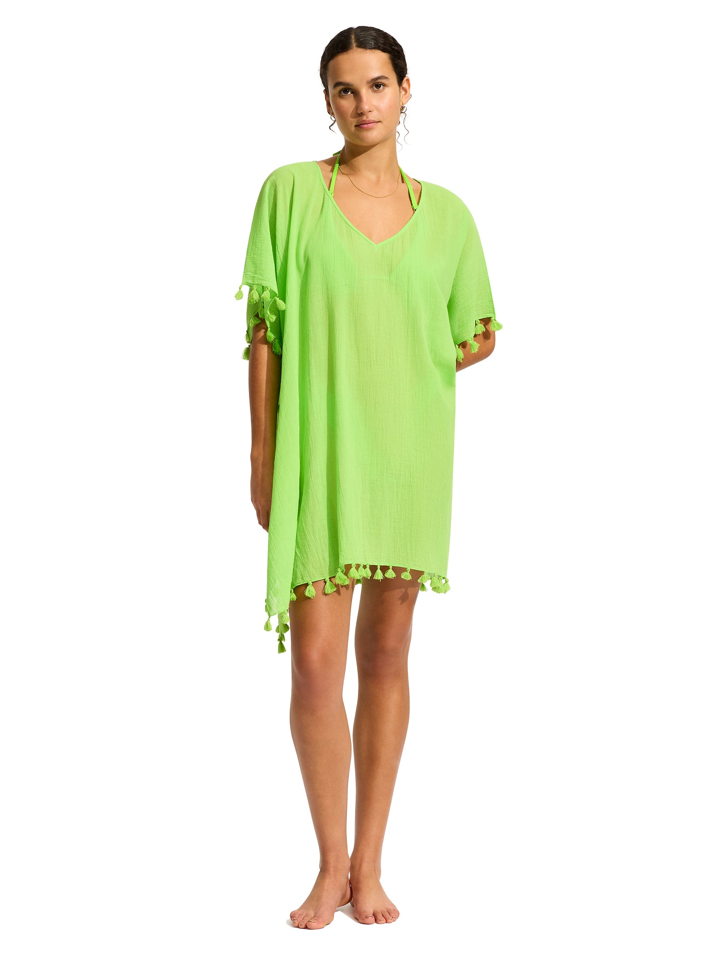 Seafolly Amnesia Kaftan In Jasmine Green