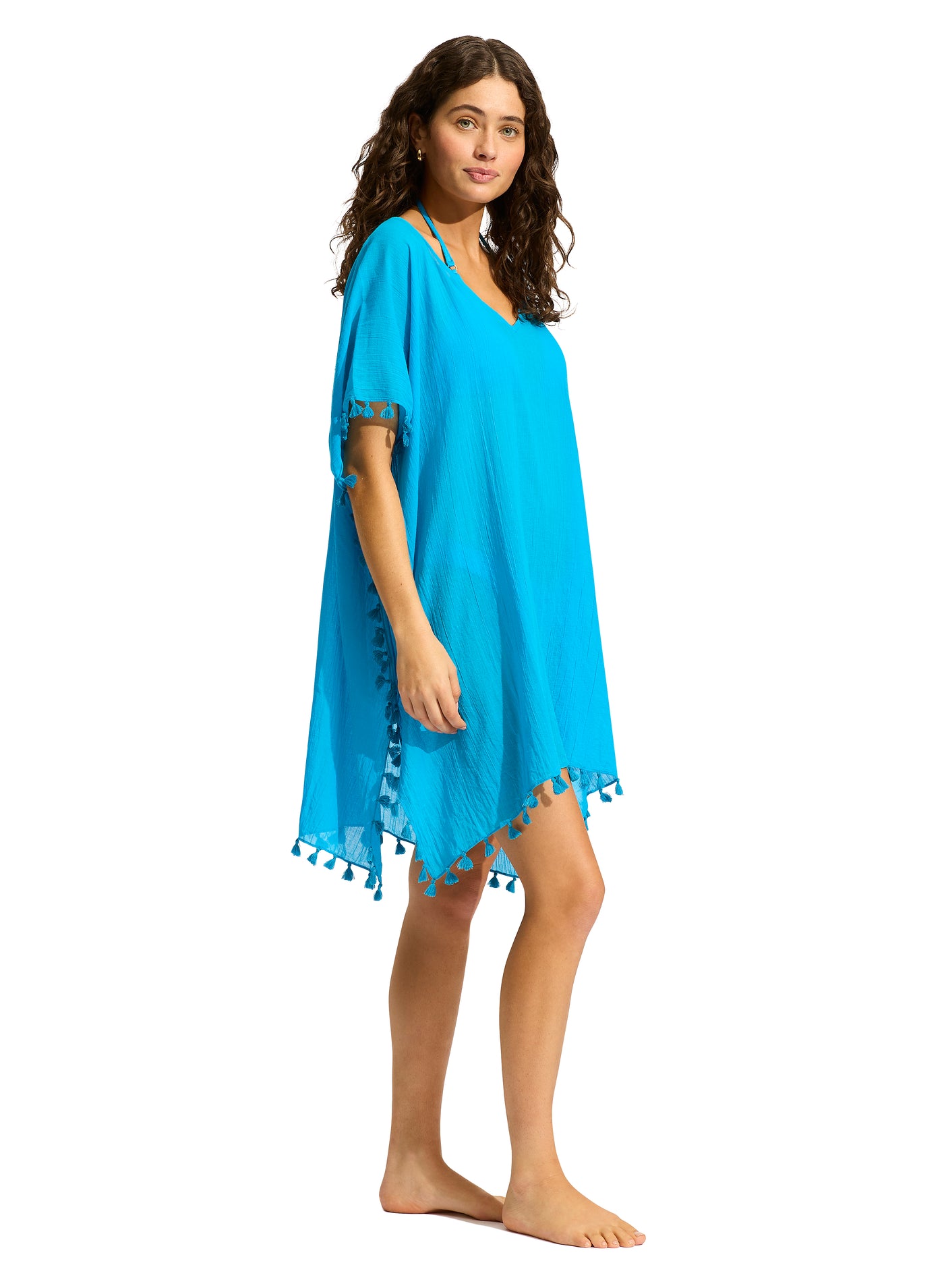 Seafolly Amnesia Kaftan In Turquoise