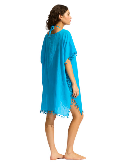 Seafolly Amnesia Kaftan In Turquoise