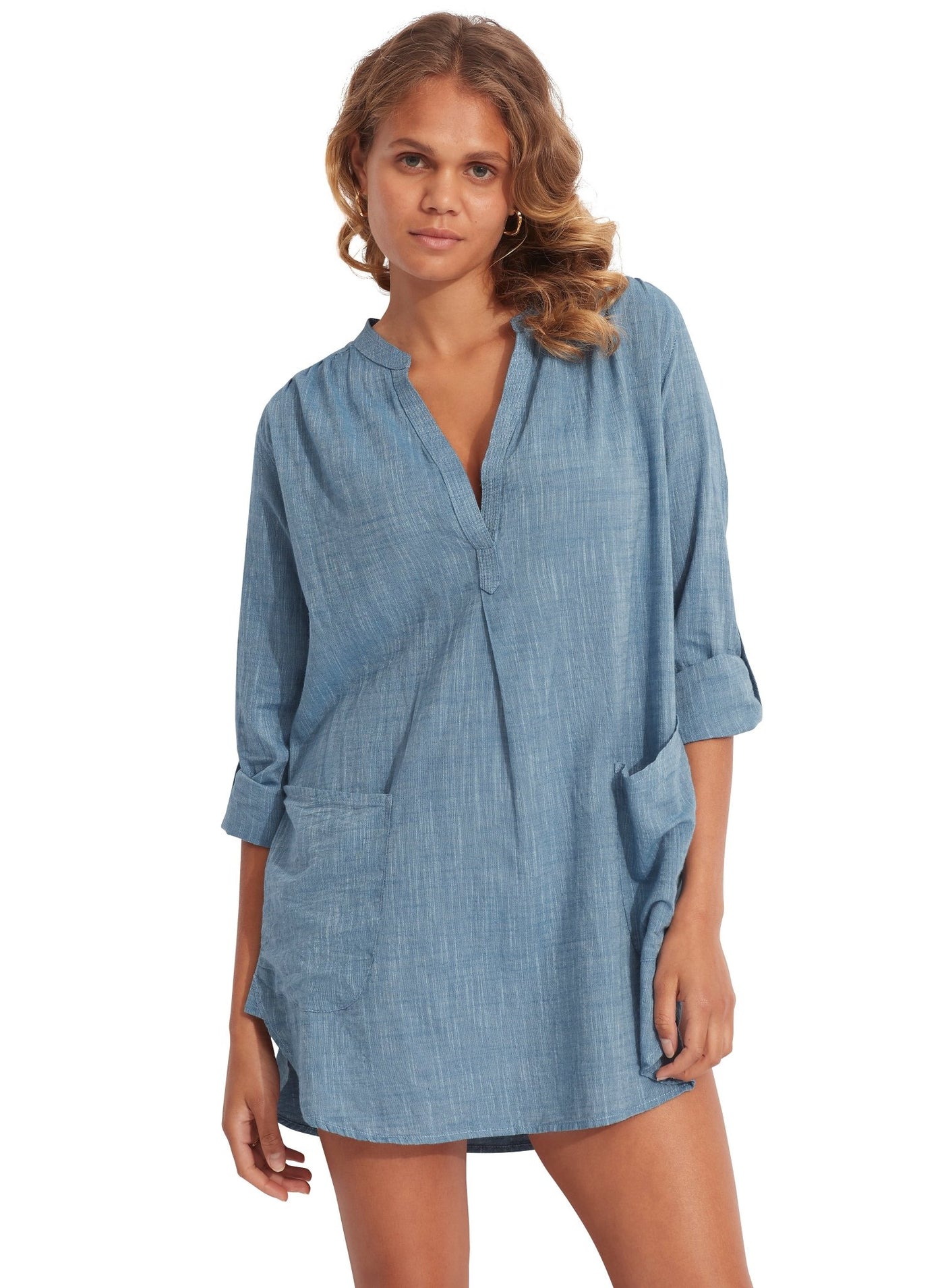 Seafolly Chambray Beach Shirt - Beach 2 Bar London