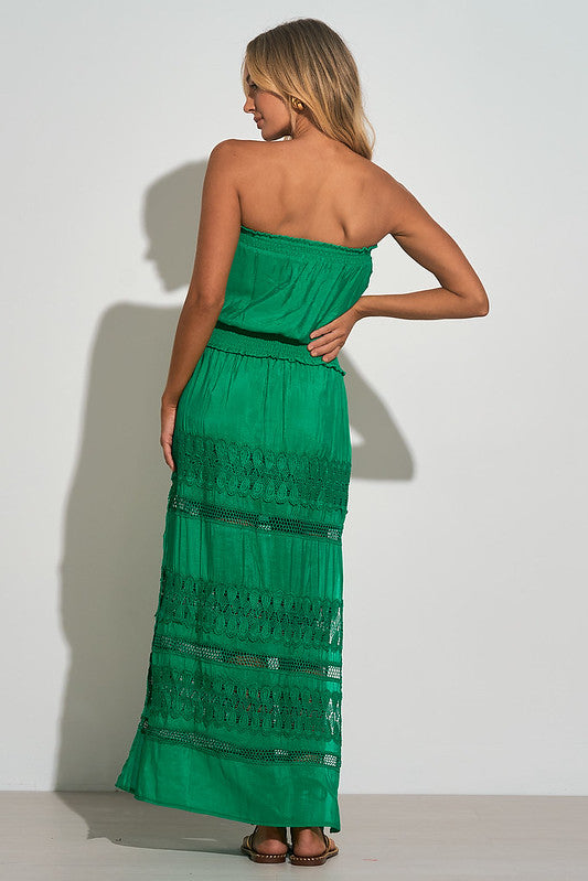 Elan Long Green Dress