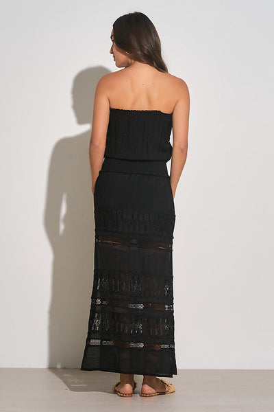 Elan Black Maxi Lace Dress
