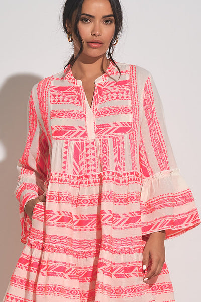 Elan Pink Aztec Dress