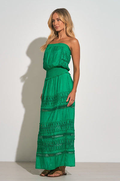 Elan Long Green Dress