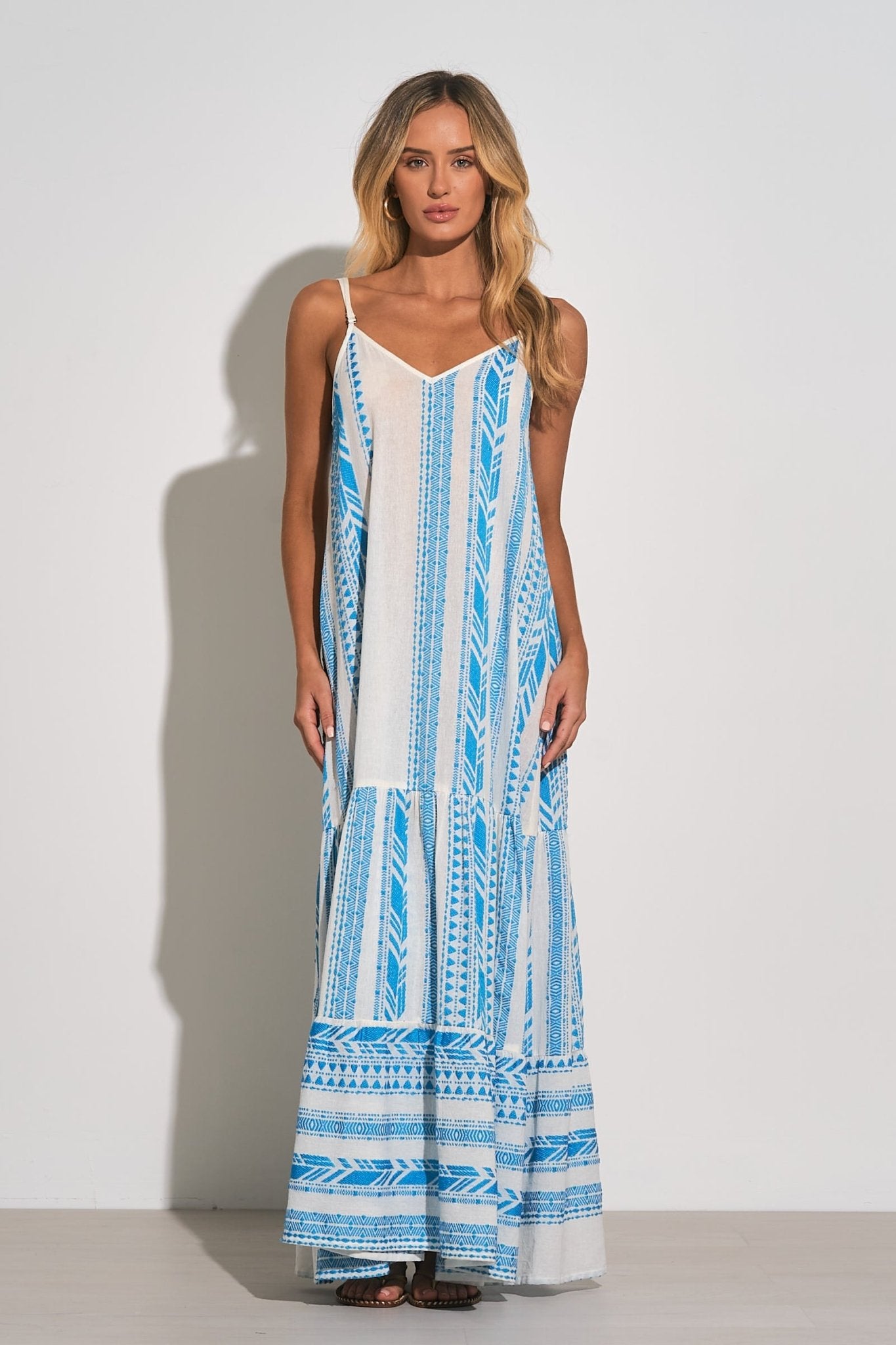 Elan 'Tulum' Maxi Dress In Blue - Beach 2 Bar London