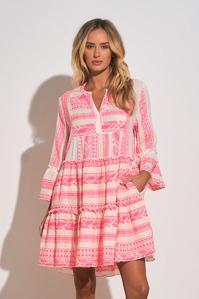 Elan Pink Aztec Dress