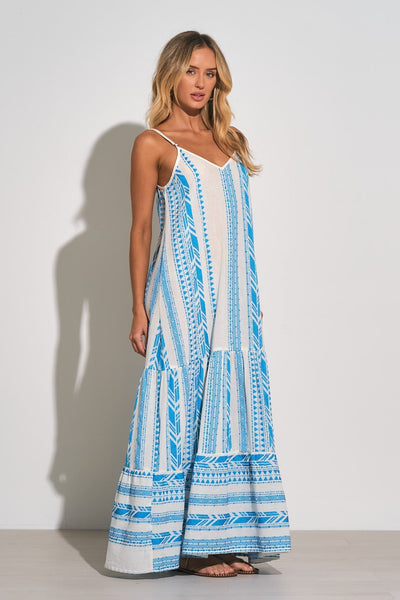 Elan 'Tulum' Maxi Dress In Blue - Beach 2 Bar London