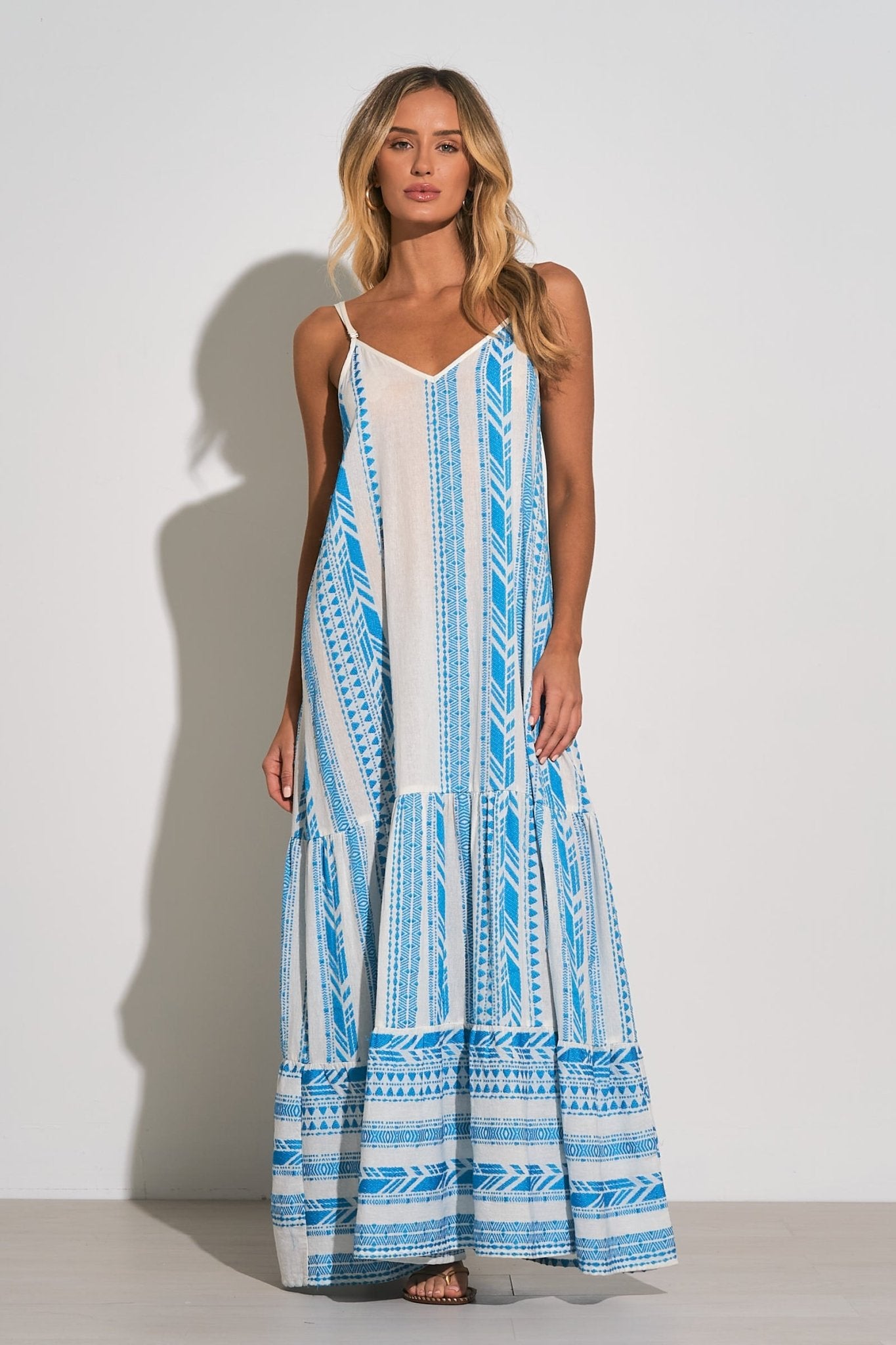 Elan 'Tulum' Maxi Dress In Blue - Beach 2 Bar London