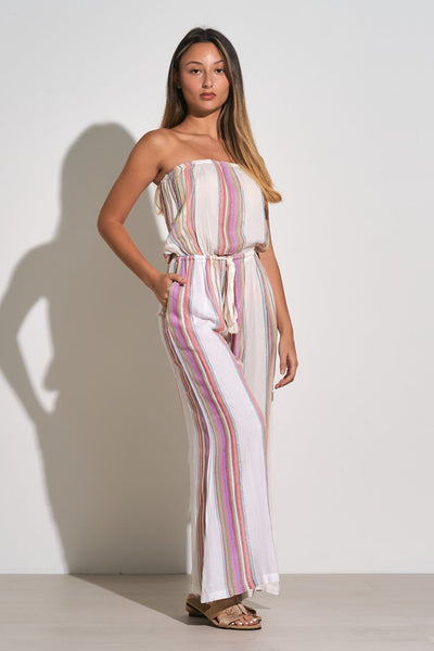 Elan Stripe Jumpsuit - Beach 2 Bar London