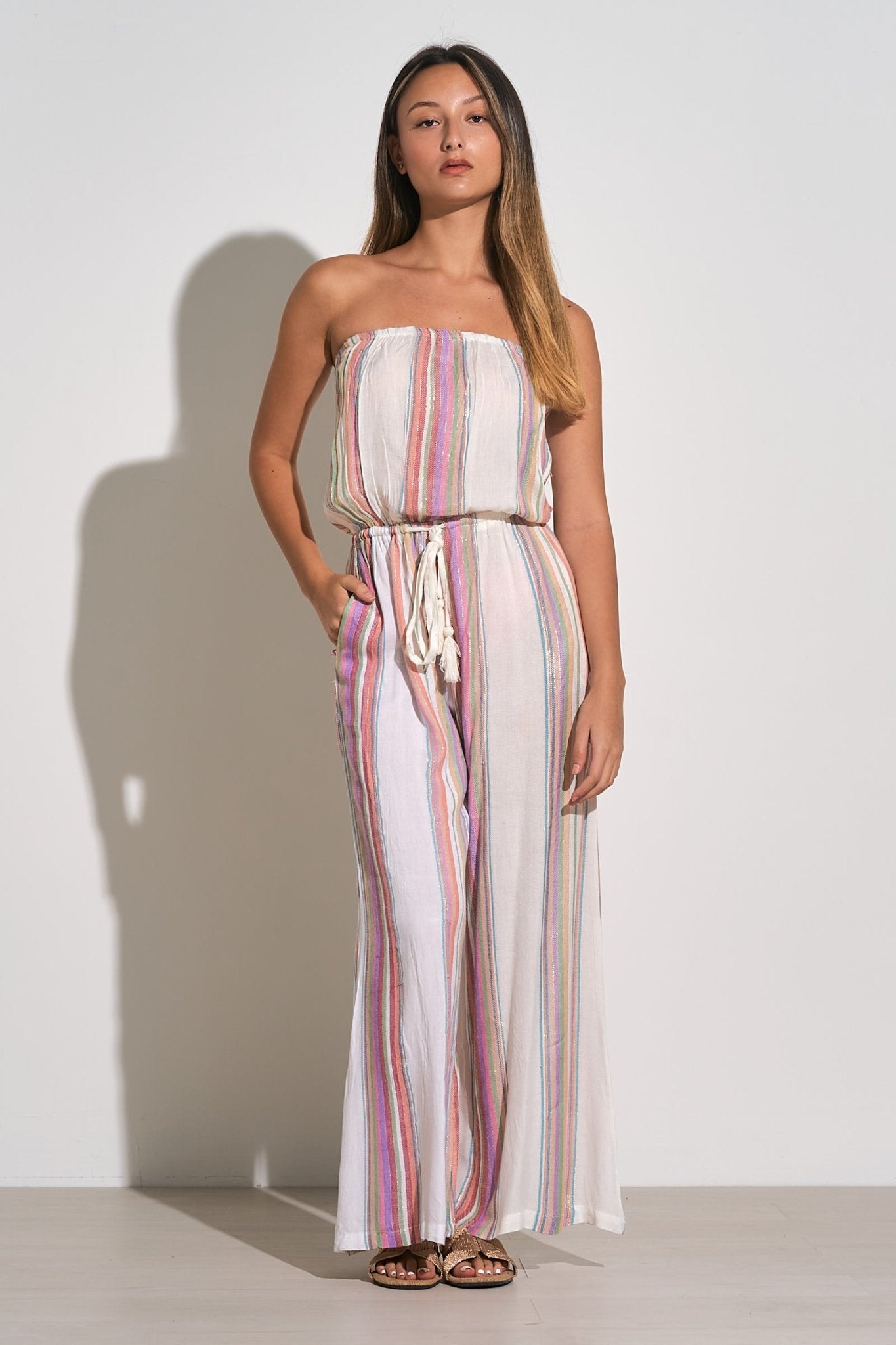 Elan Stripe Jumpsuit - Beach 2 Bar London