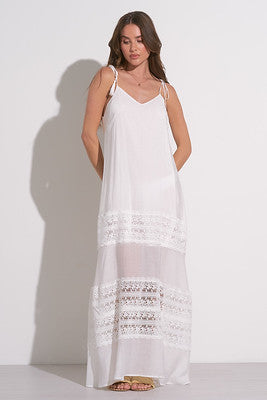 Elan Maxi Crochet Dress In White