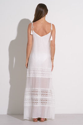 Elan Maxi Crochet Dress In White