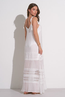 Elan Maxi Crochet Dress In White