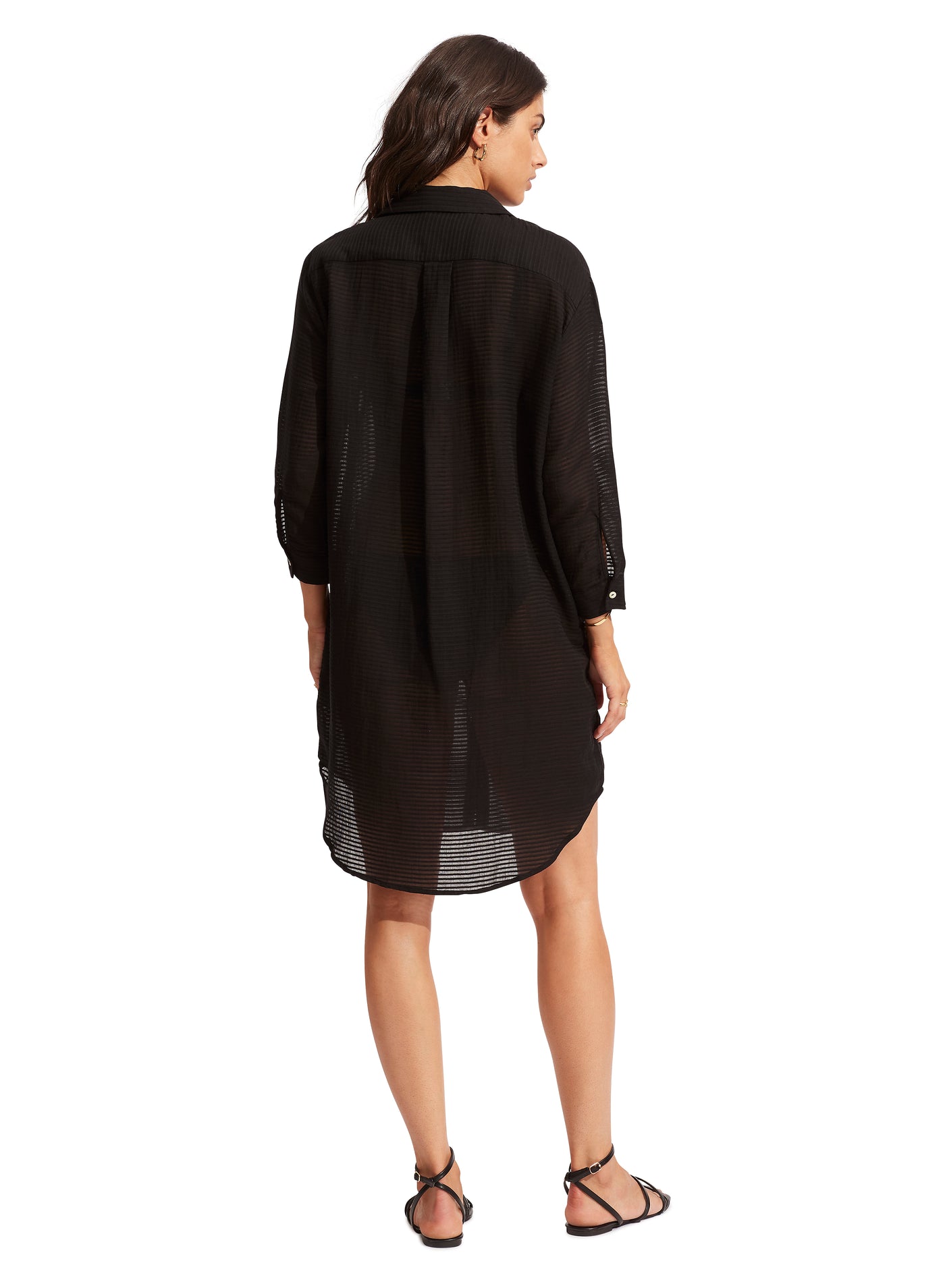 Seafolly Longshore cover Up In Black
