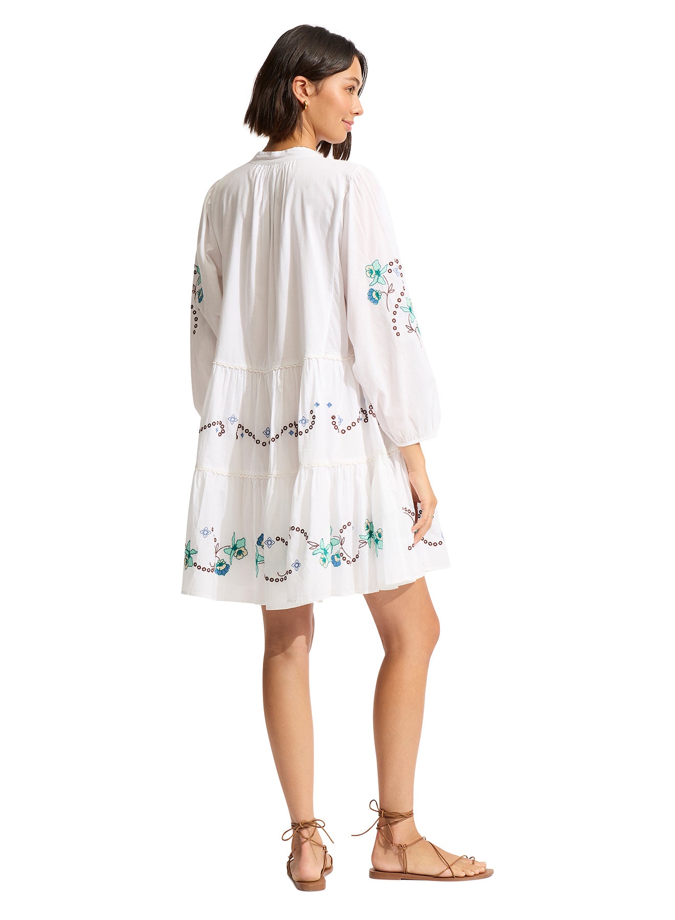 Seafolly Eden Embroidery Tiered Dress