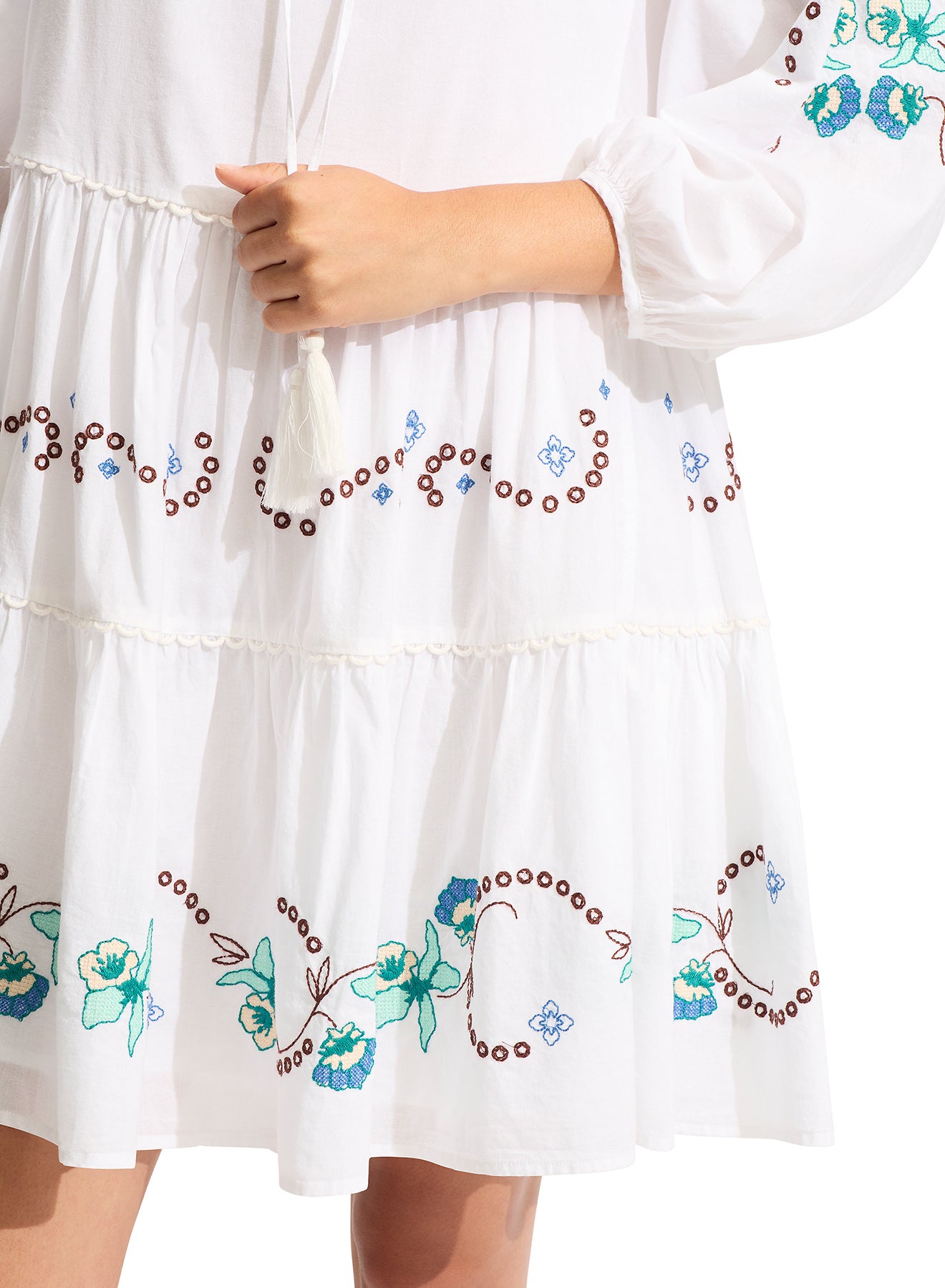 Seafolly Eden Embroidery Tiered Dress