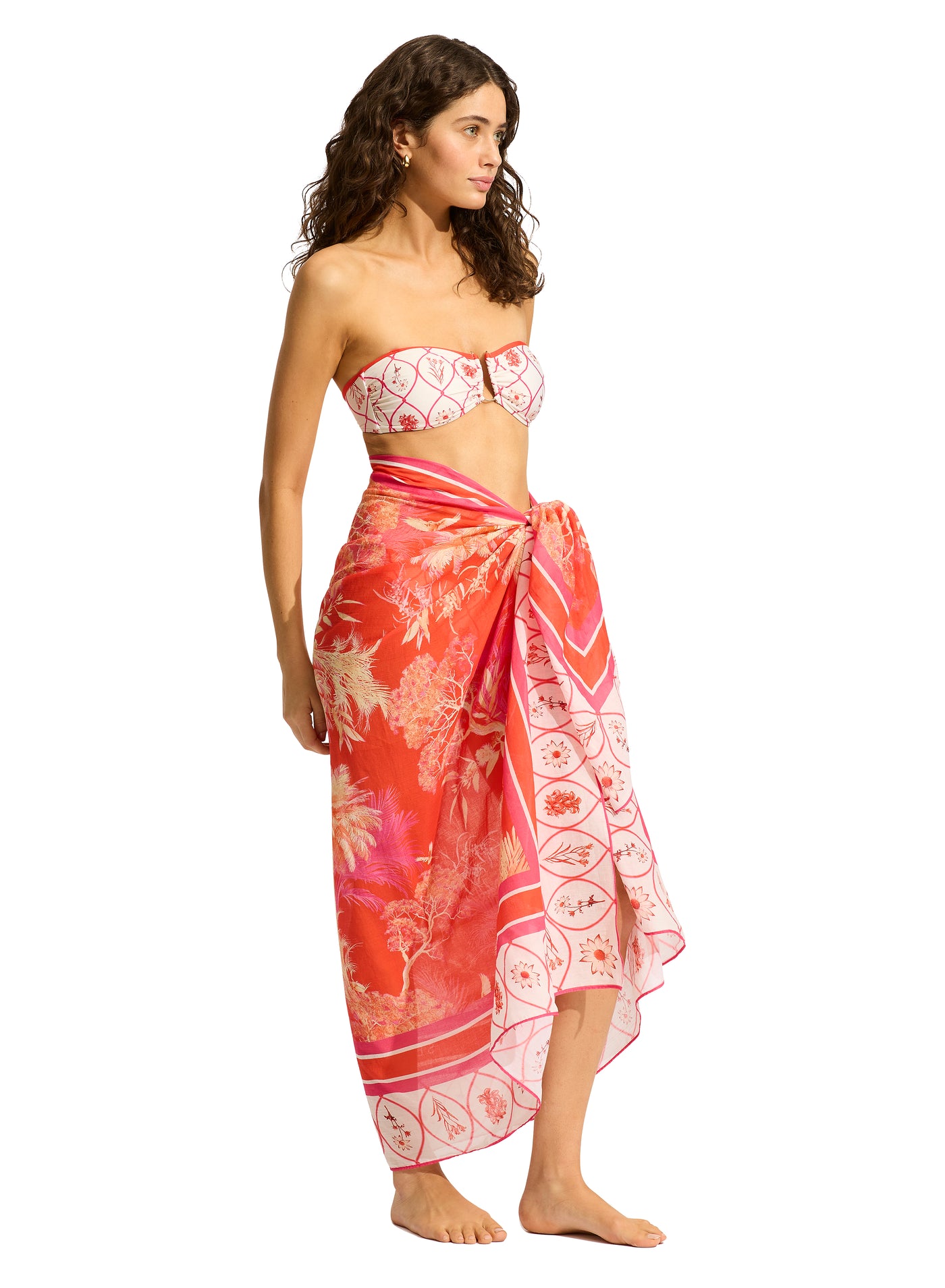 Seafolly Marbella Sarong In Flame