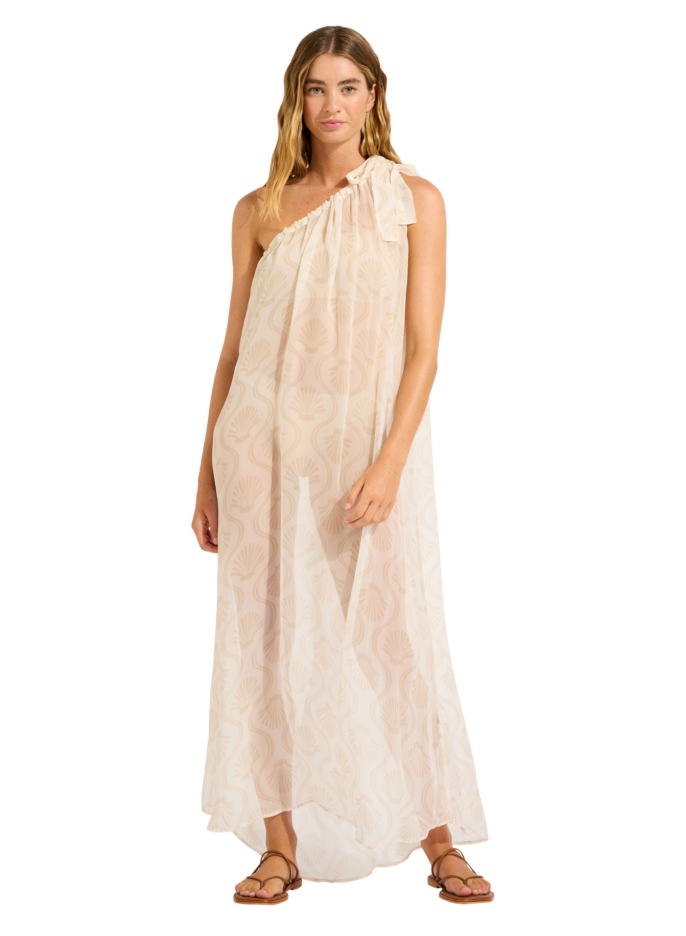Seafolly Luna One Shoulder Maxi Cover Up