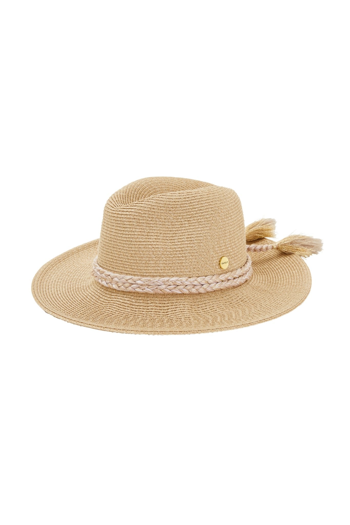 Seafolly Gold collapsible Fedora - Beach 2 Bar London