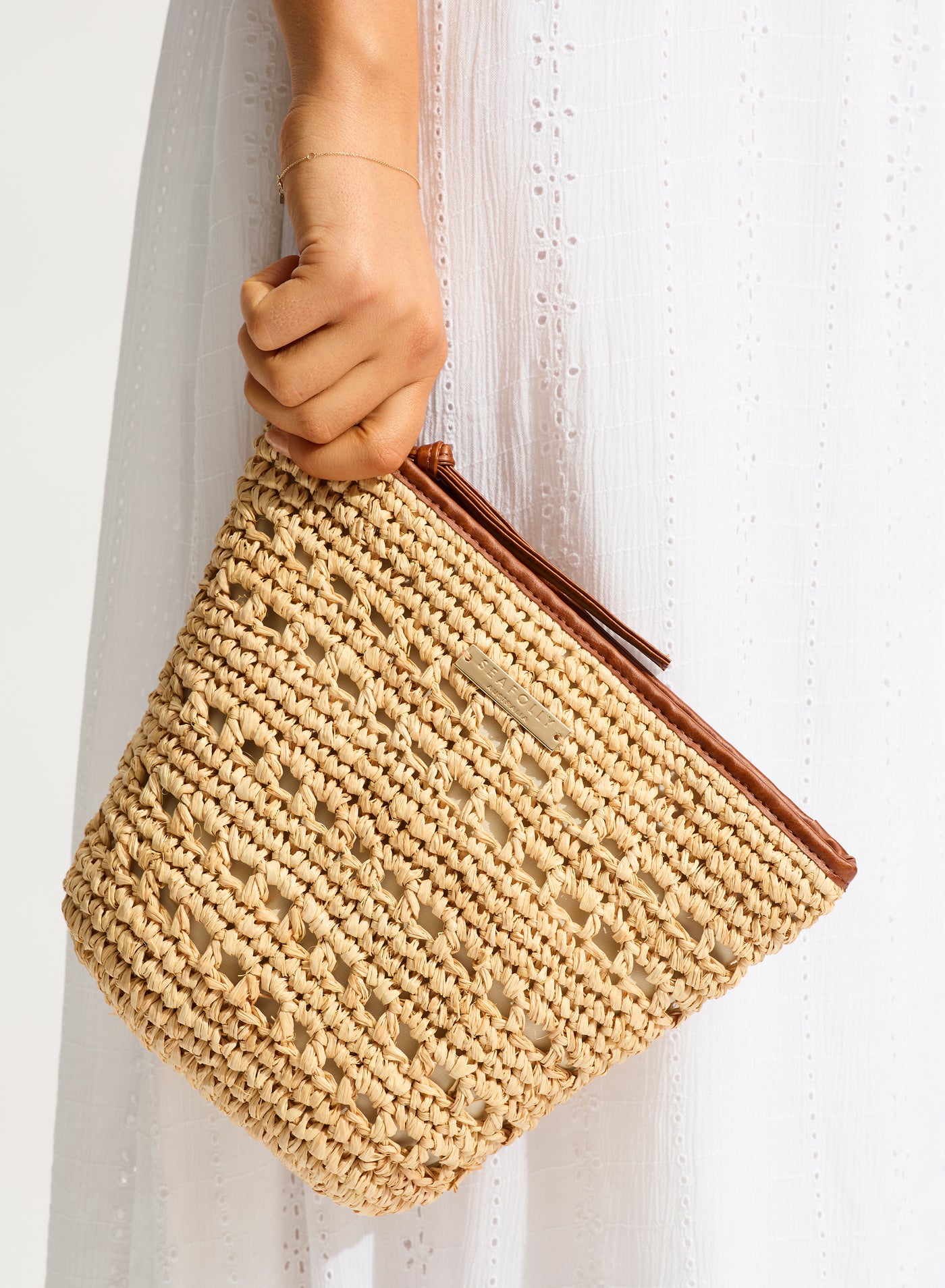 Seafolly Savona Pouch Bag In Natural
