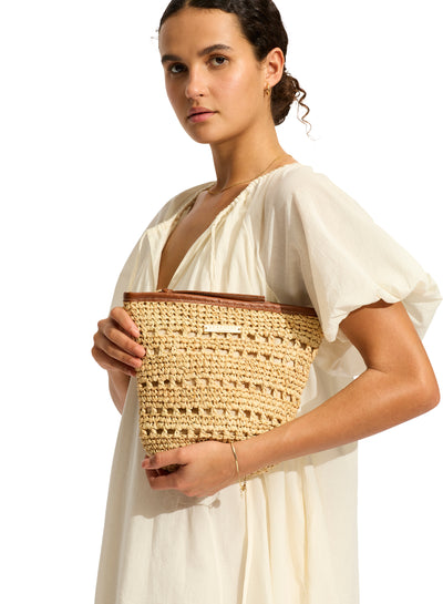 Seafolly Savona Pouch Bag In Natural