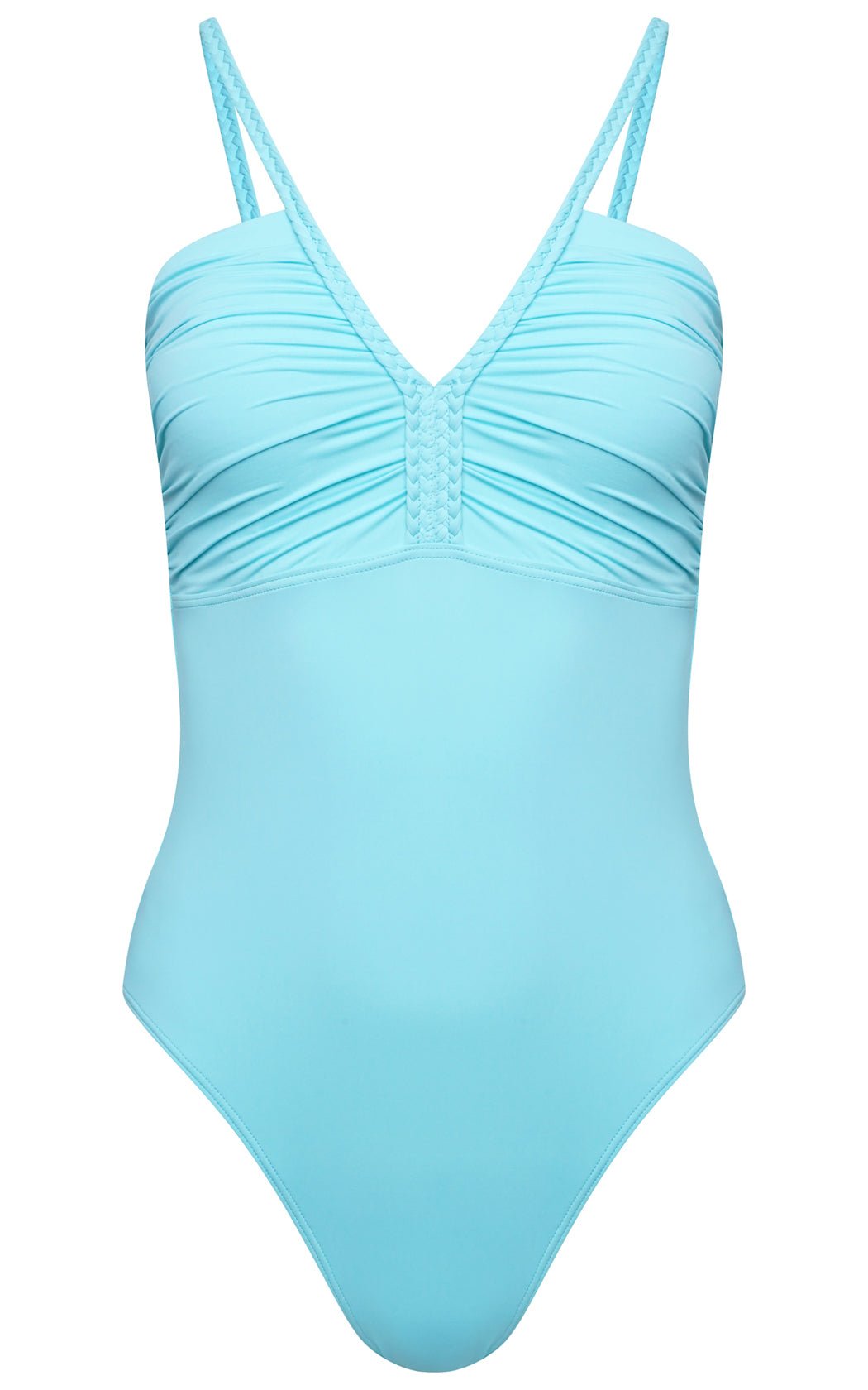 Naia Beach Monaco Bandeau Swimsuit In Azure Blue - Beach 2 Bar London