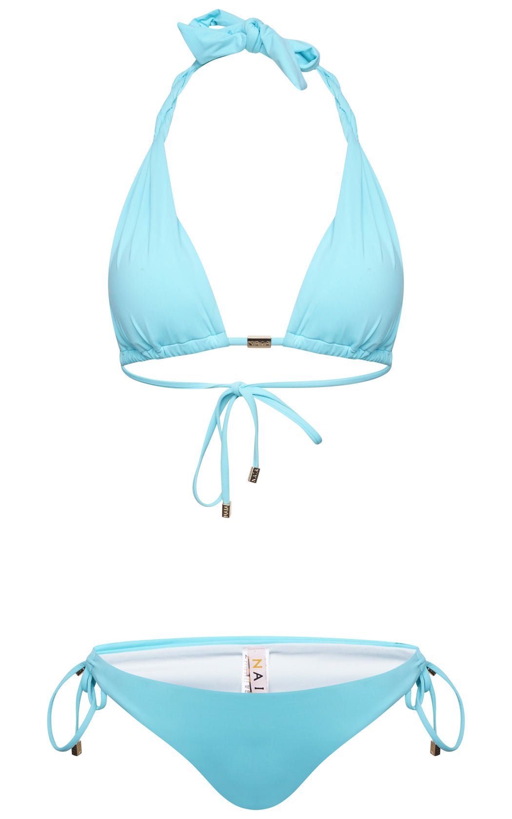 Naia Beach Rhea Bikini Top In Azure Blue - Beach 2 Bar London