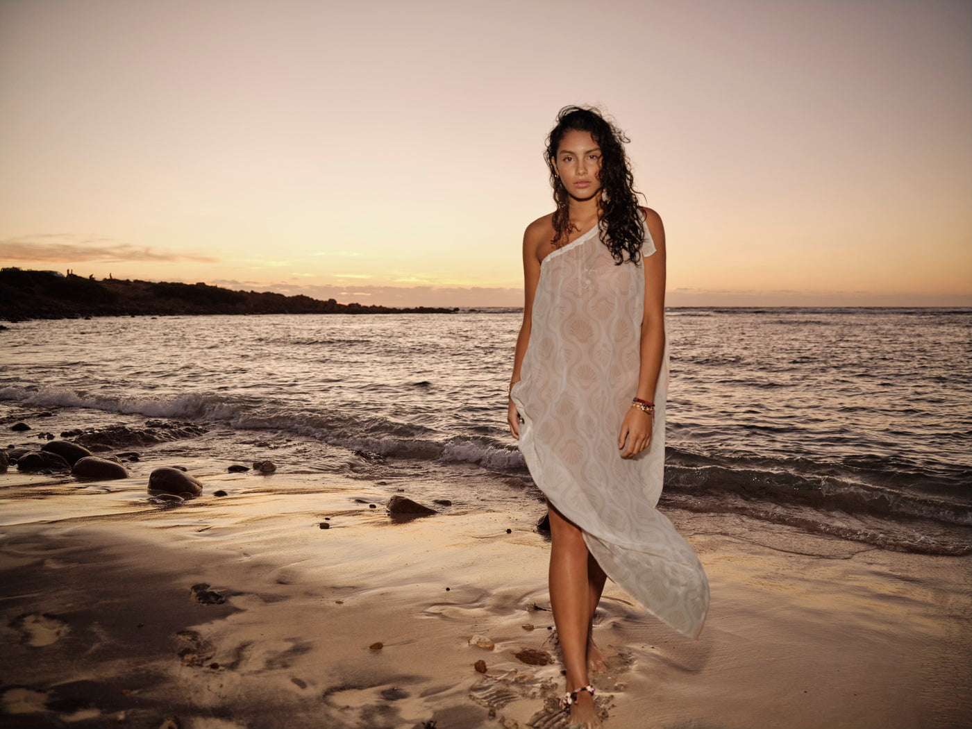 Seafolly Luna One Shoulder Maxi Cover Up