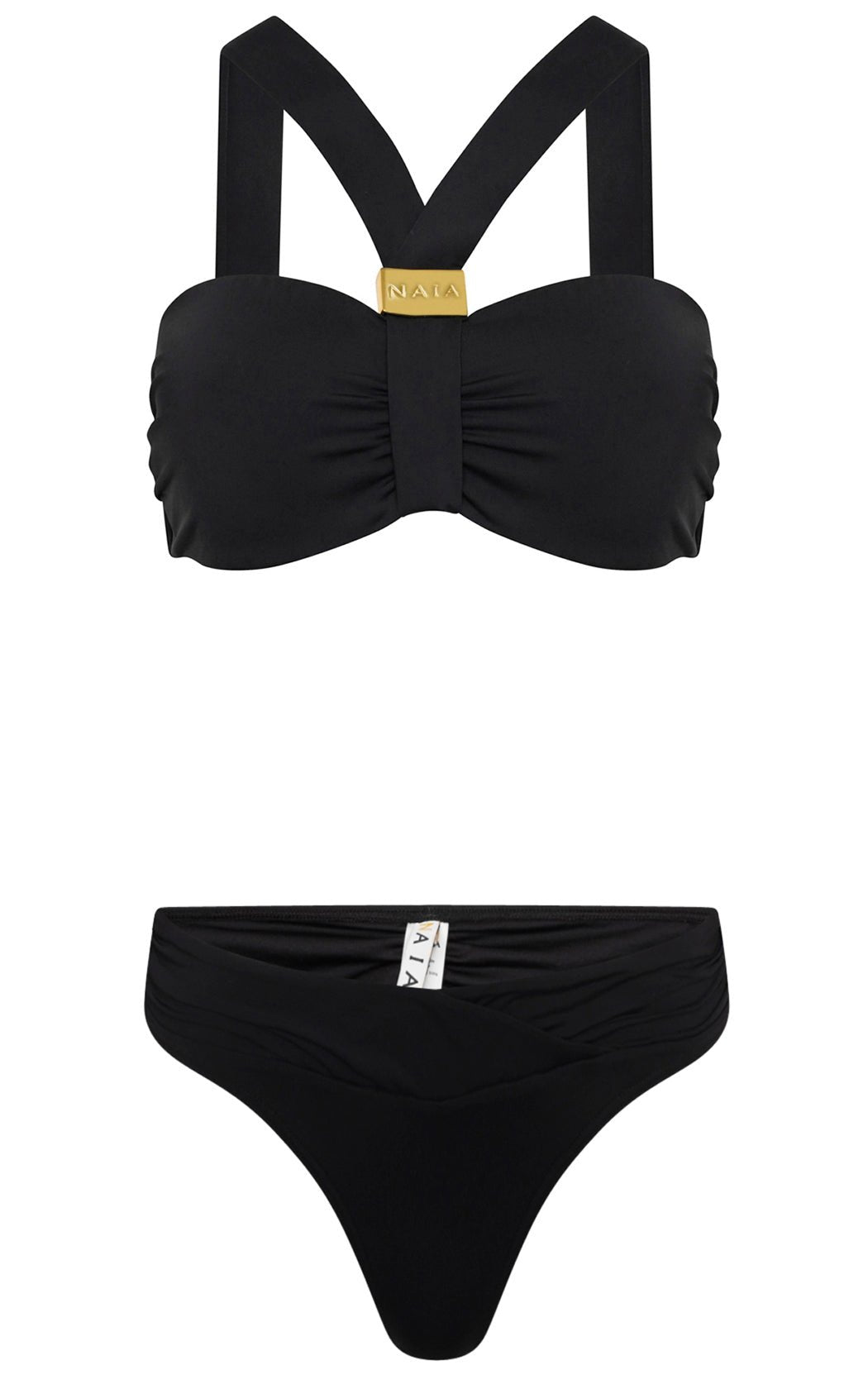 Naia Selene Black Bikini Top - Beach 2 Bar London