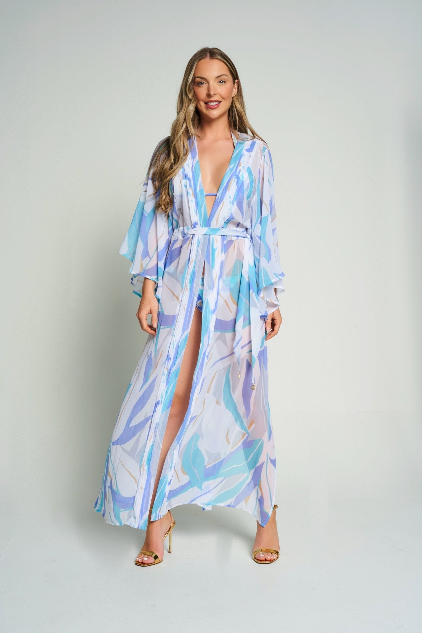 Naia Beach Palm Springs Wrap Maxi Kaftan - Beach 2 Bar London