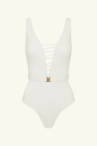 India Hicks X Sea Level Lattice One Piece