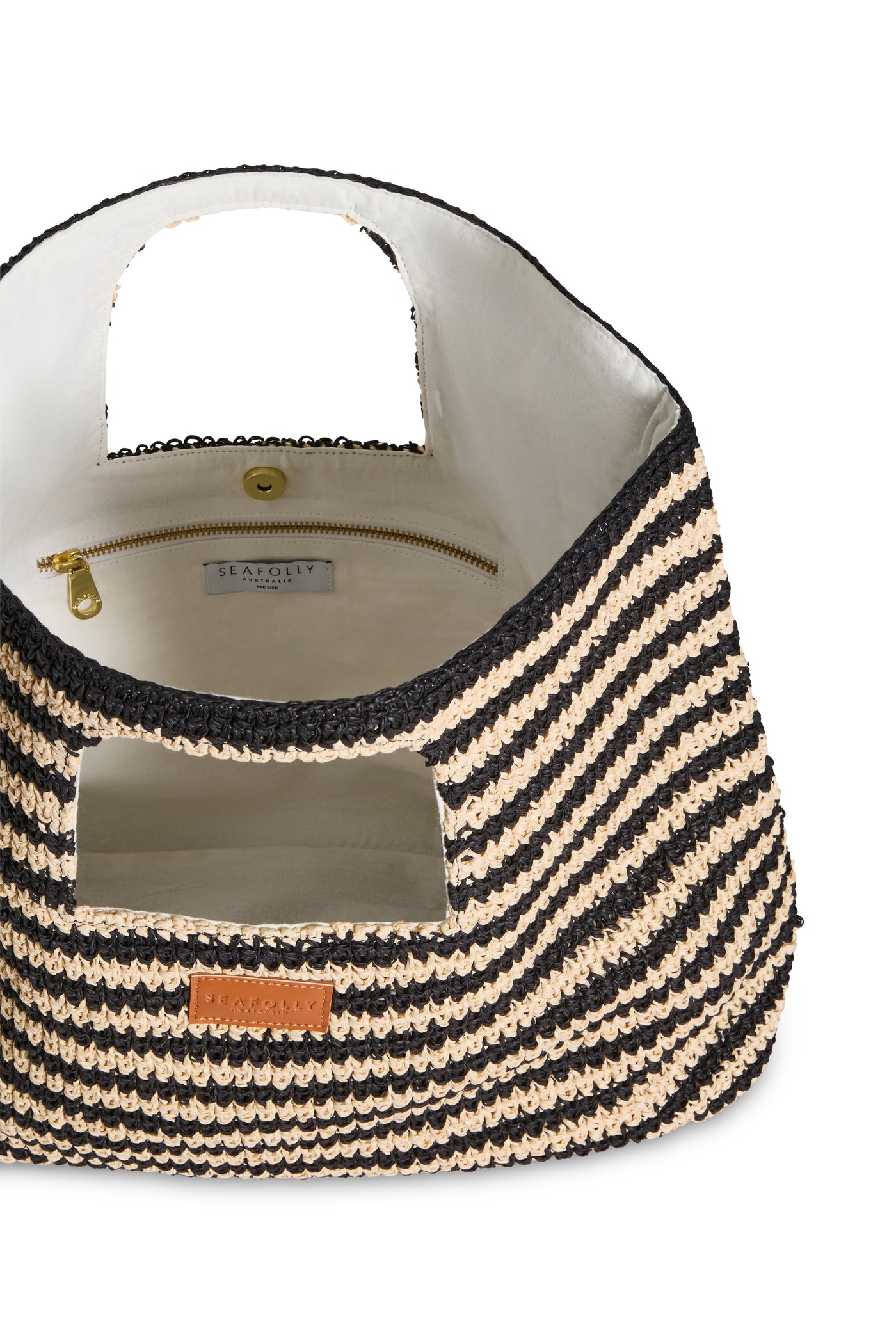 Seafolly Raffia Stripe Basket Bag