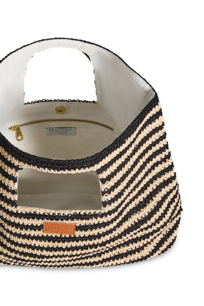 Seafolly Raffia Stripe Basket Bag