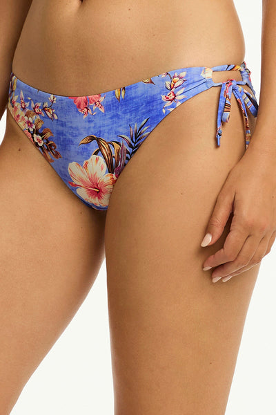 Sea Level Blue Hawaii Tie Side Cheeky Pant