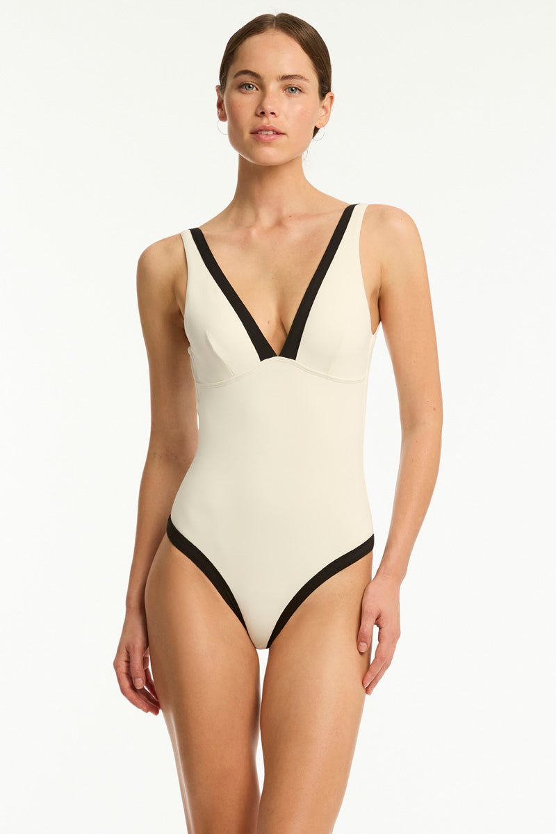 India Hicks X Sea Level Border One PIece