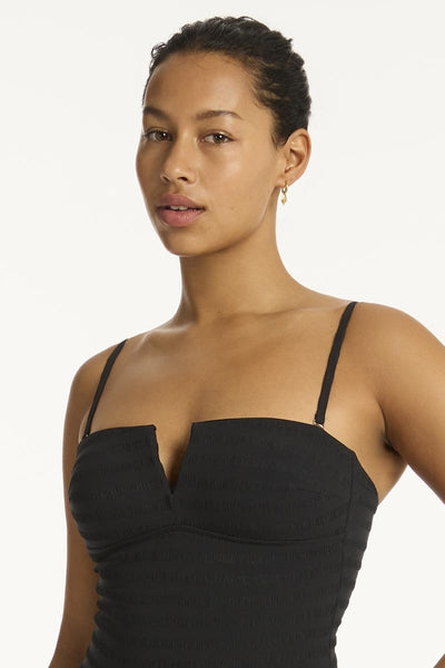 Sea Level Palisades V Bandeau One Piece - Beach 2 Bar London