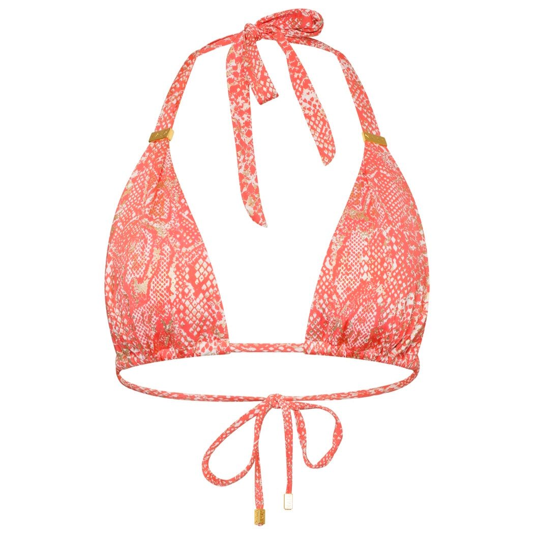 Naia Maia Halter Bikini Top In Coral - Beach 2 Bar London