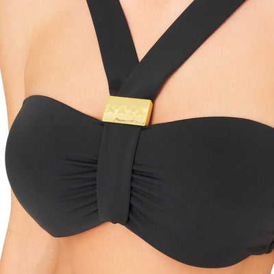 Naia Selene Black Bikini Top - Beach 2 Bar London