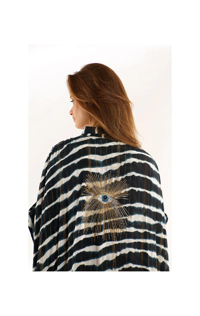Wild Aaron  Embellished Tie Dye Beach Cover Up