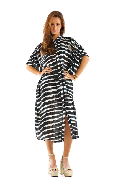 Wild Aaron  Embellished Tie Dye Beach Cover Up