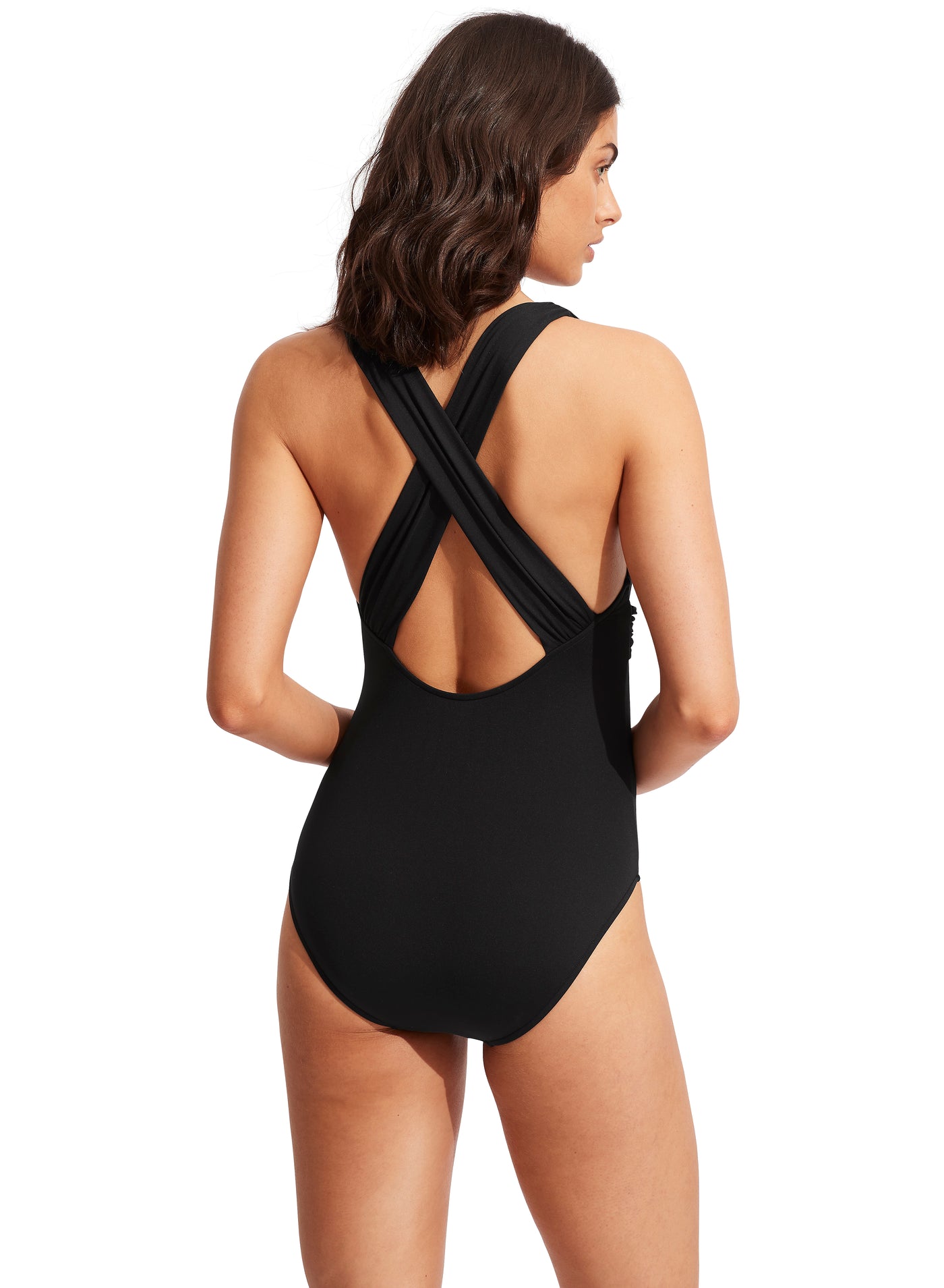 Seafolly Black Collective Cross Back One Piece